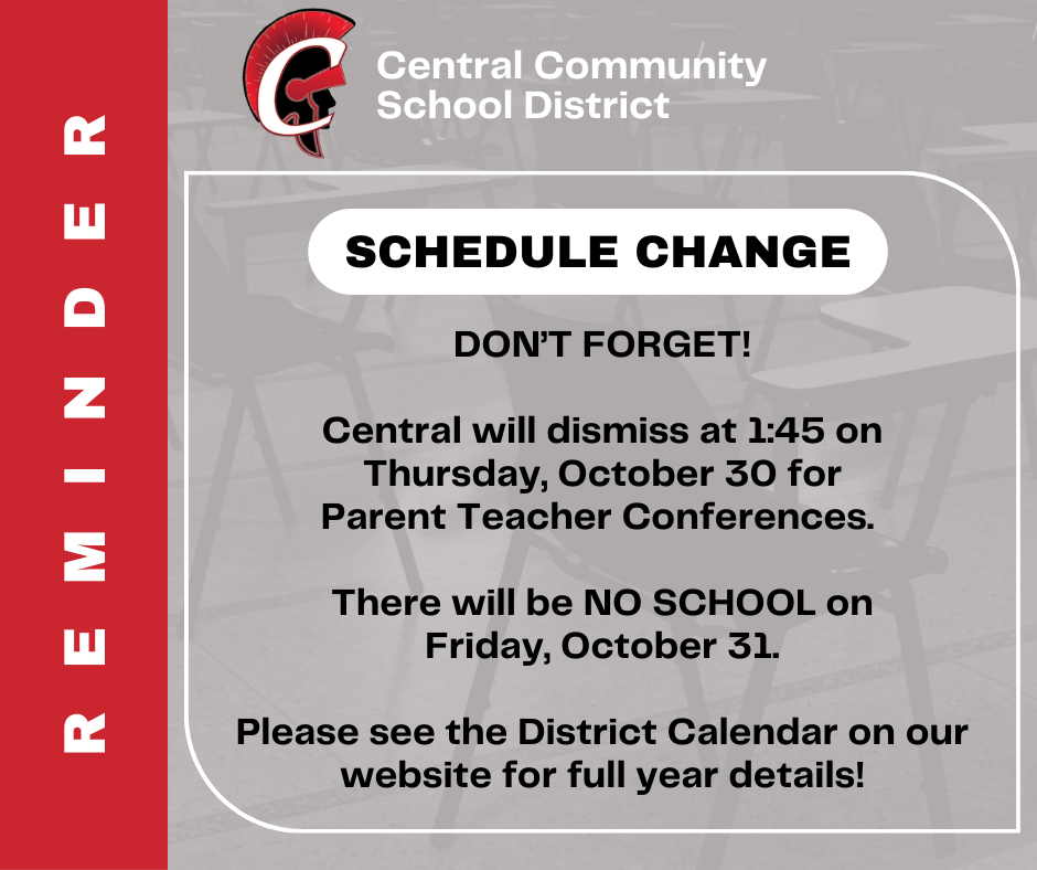 Schedule change reminder