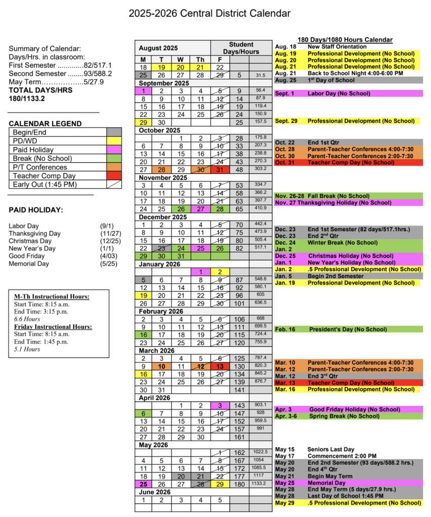 District Calendar