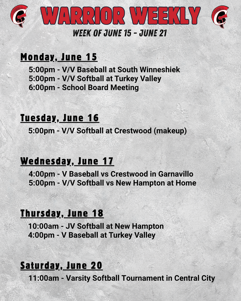 Weekly events at Central