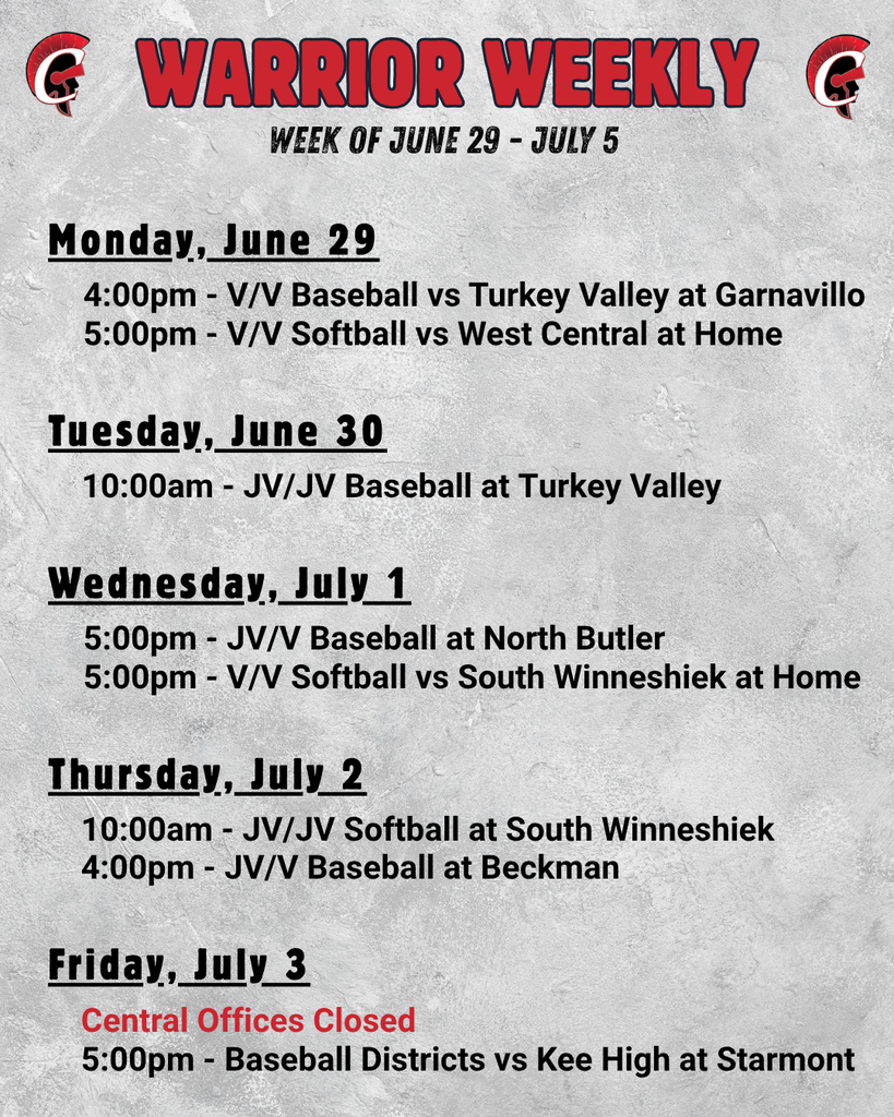 Weekly events for Central 