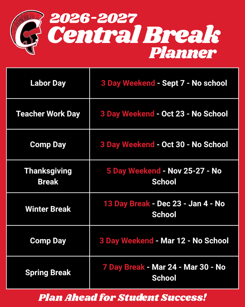 Central School break planner