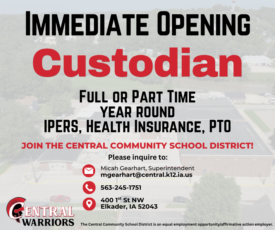 Custodian Opening
