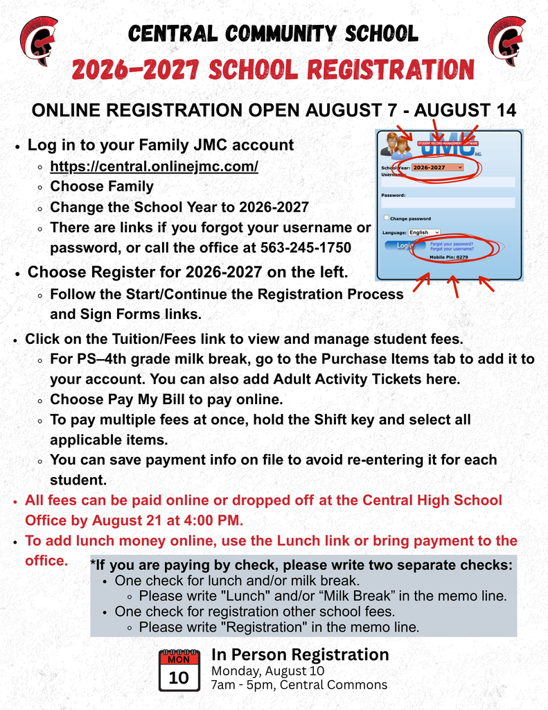 Registration instructions