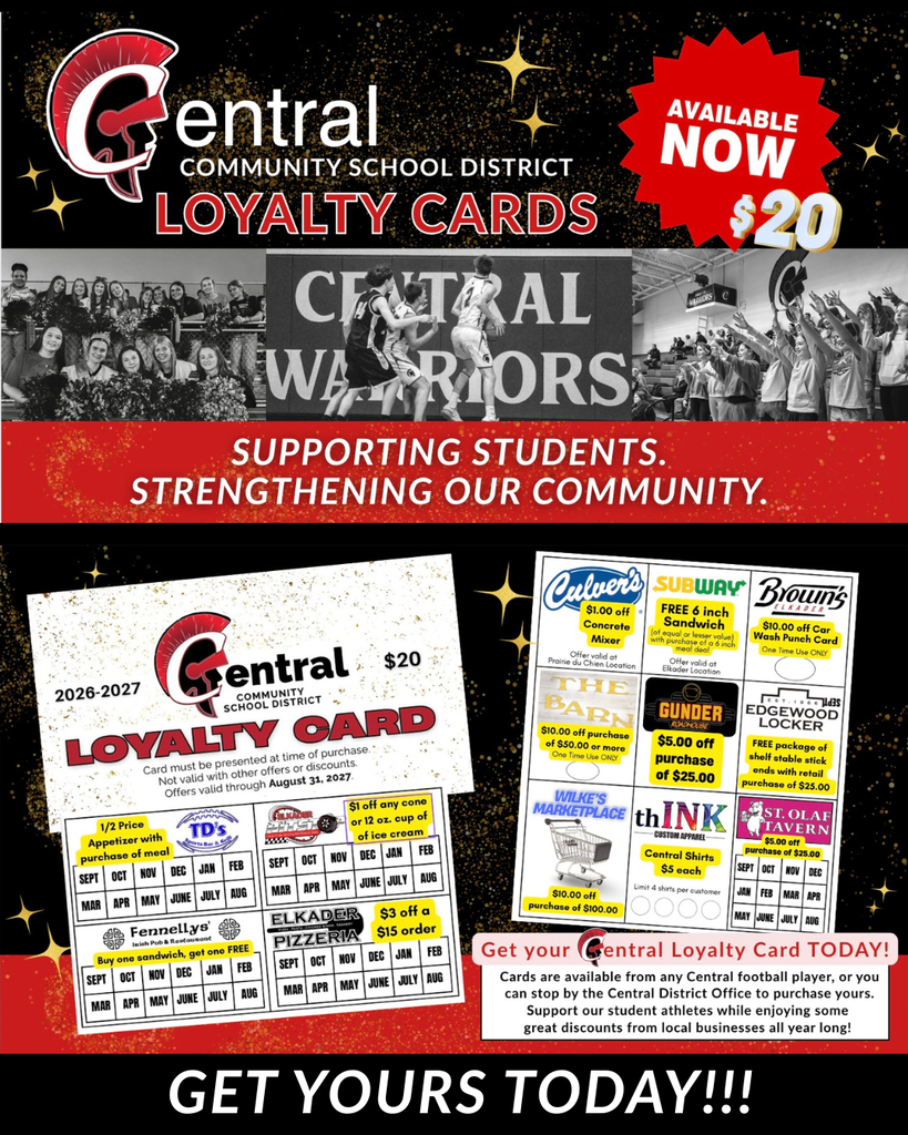 Central Loyalty Cards for $20