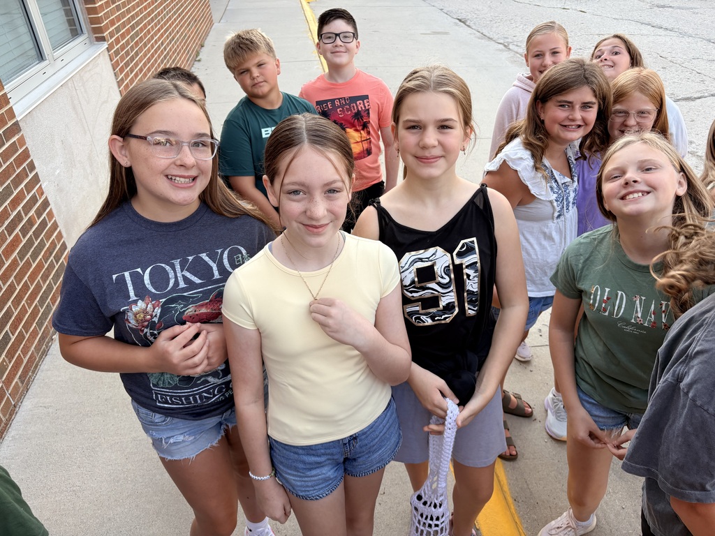 Kids on the first day of school