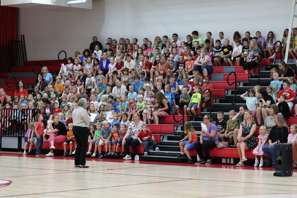 Students at the assembly