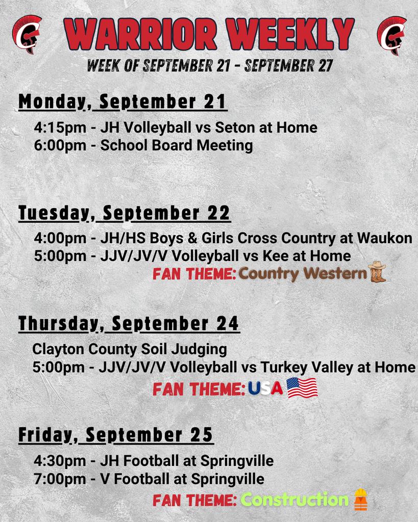 Warrior Weekly