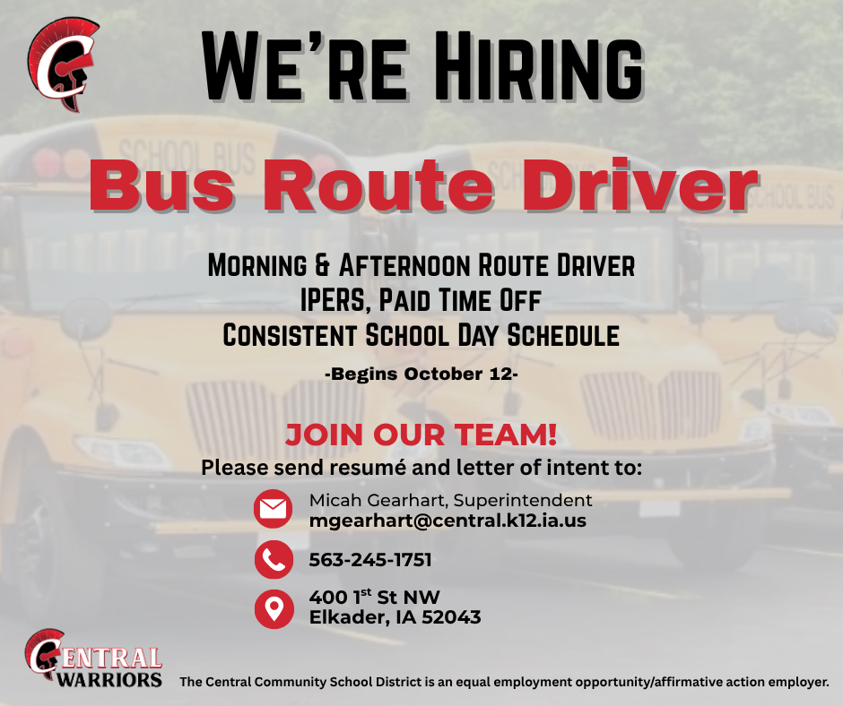 Bus route driver hiring