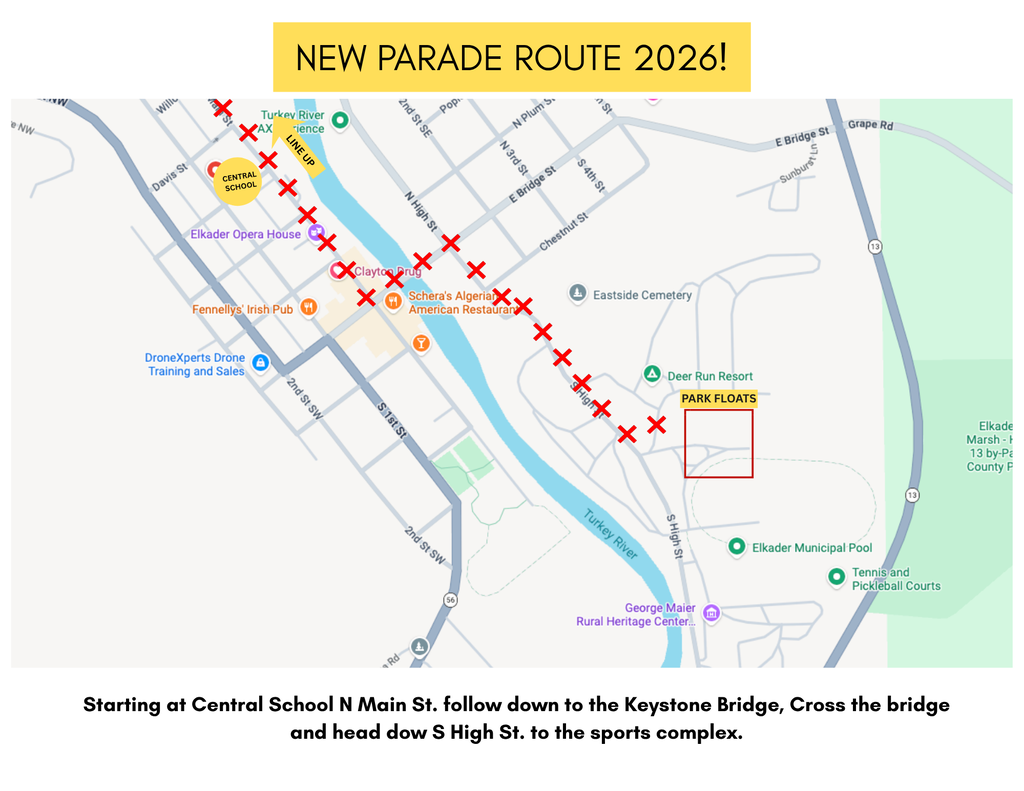 New homecoming parade route