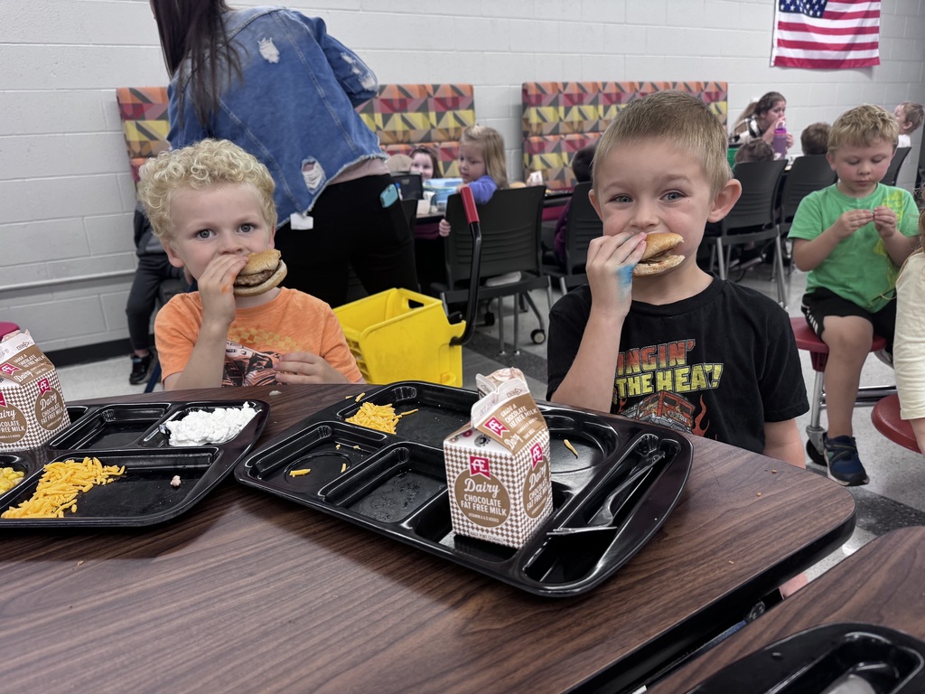 Student enjoying lunch