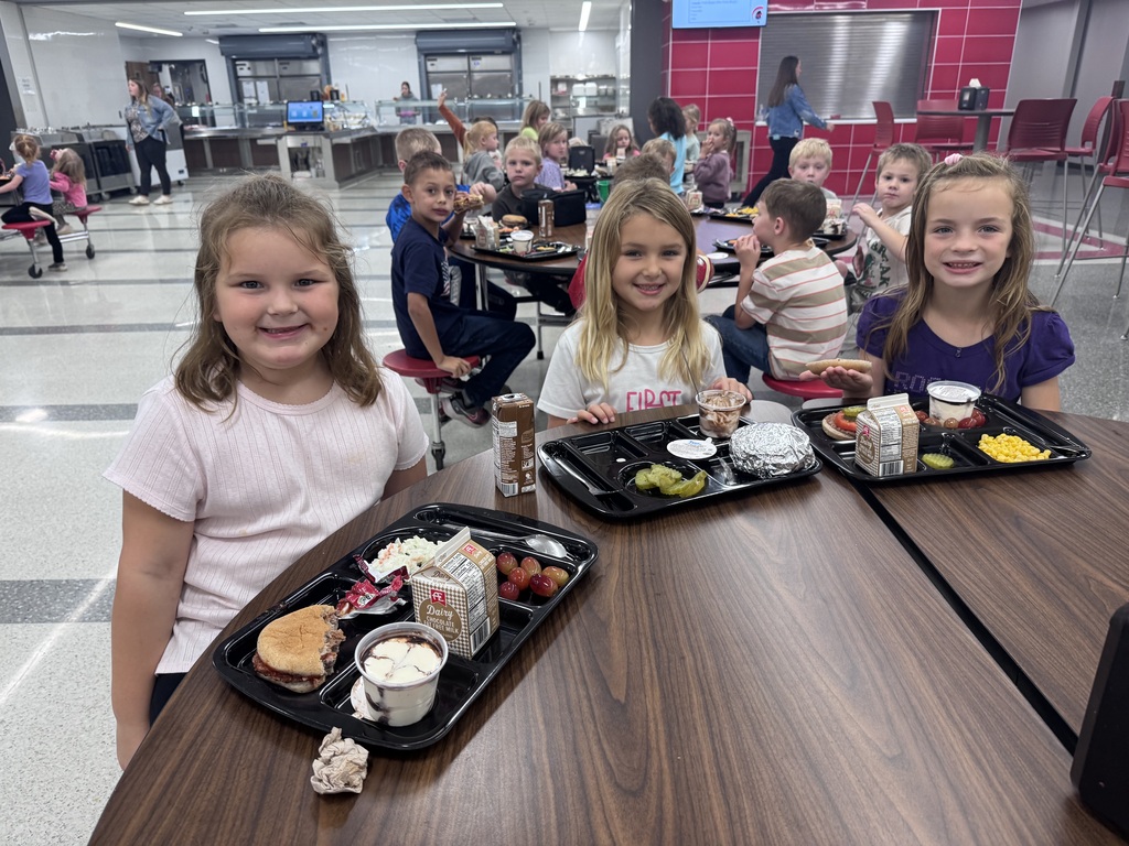 Student enjoying lunch