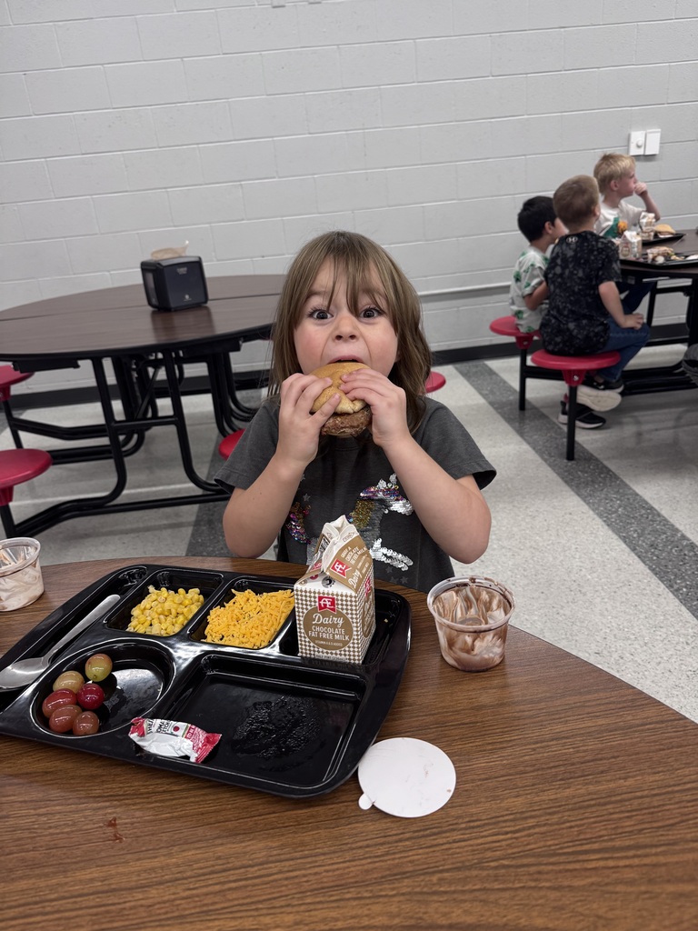 Student enjoying lunch