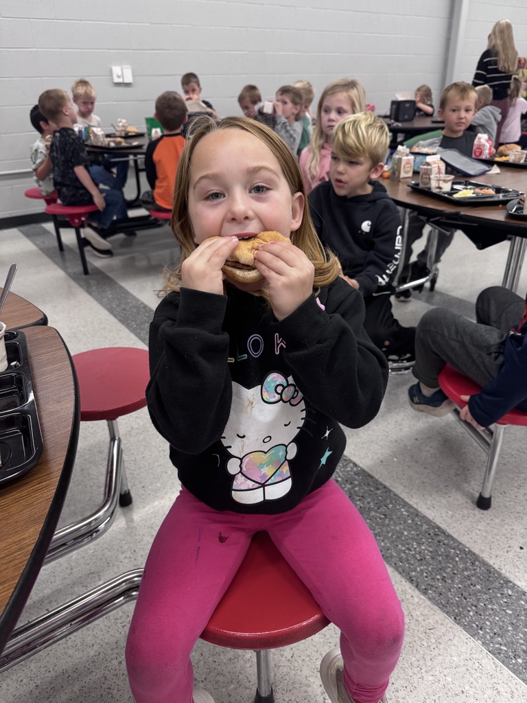 Student enjoying lunch