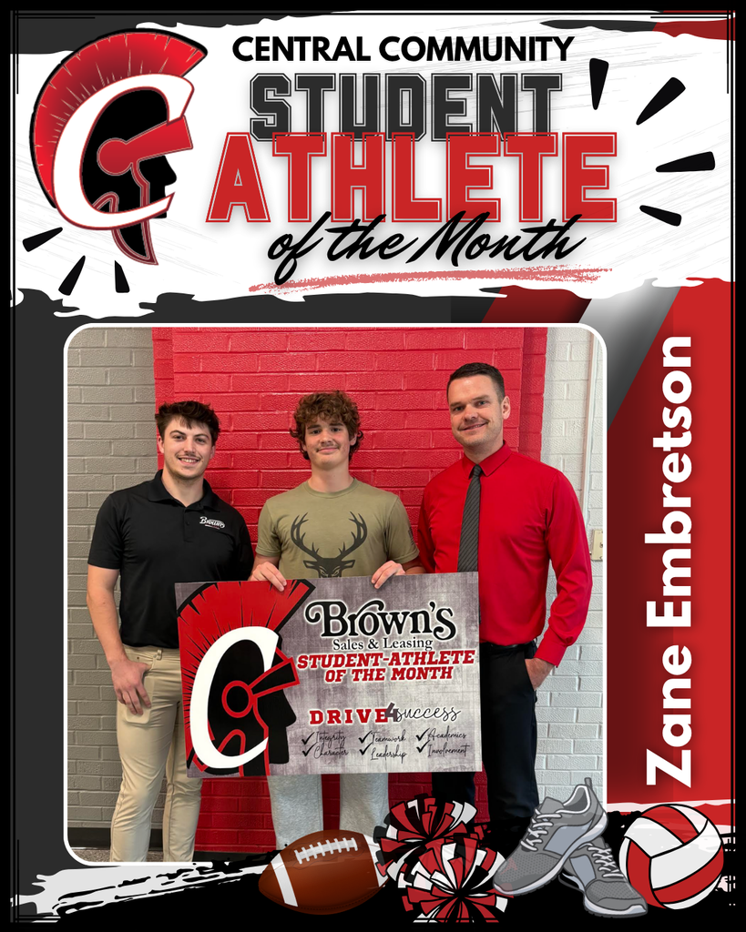 Zane Embretson, Student Athlete of the month