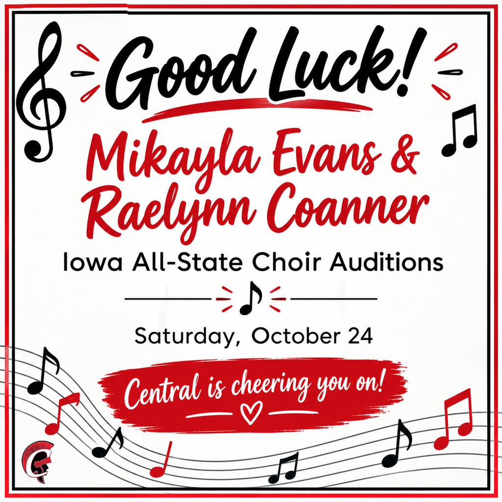 Good luck at all state choir auditions
