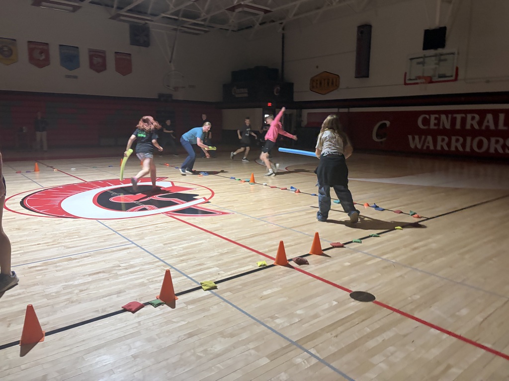 Students playing in PE