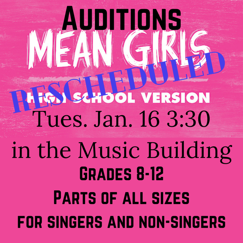 Auditions Jan. 16 3:30