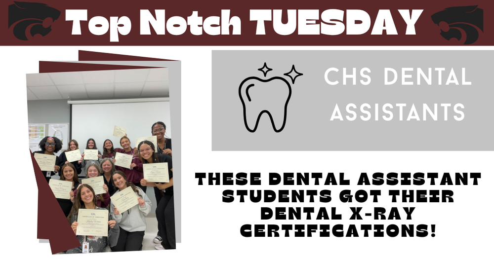 Top Notch Tuesday, Dental x-ray certificates