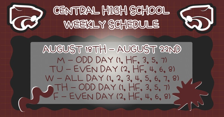 Weekly Schedule … 8/18/25