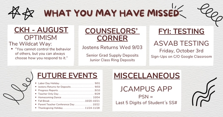 What You May Have Missed . . . 9/1