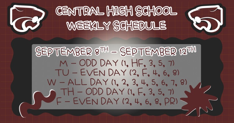 Weekly Schedule. . . 9/8