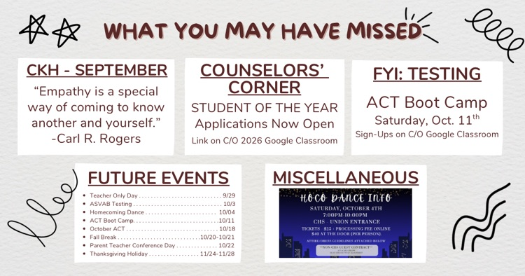 What You May Have Missed . . . 9/29