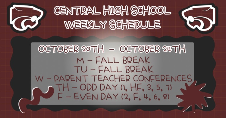 Weekly Schedule. . . 10/20