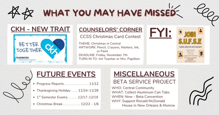 What You May Have Missed . . . 11/3