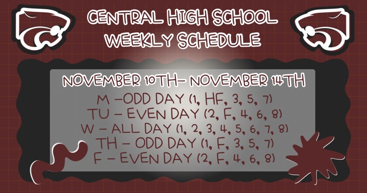 Weekly Schedule. . . 11/10