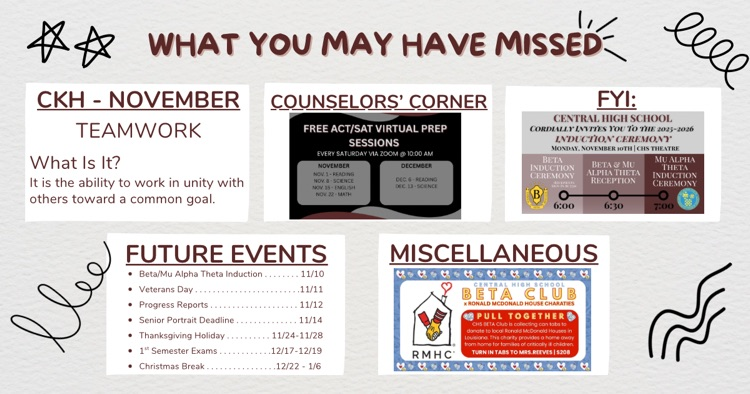 What You May Have Missed . . . 11/10