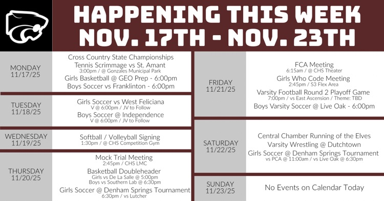 Happening This Week . . . 11/17