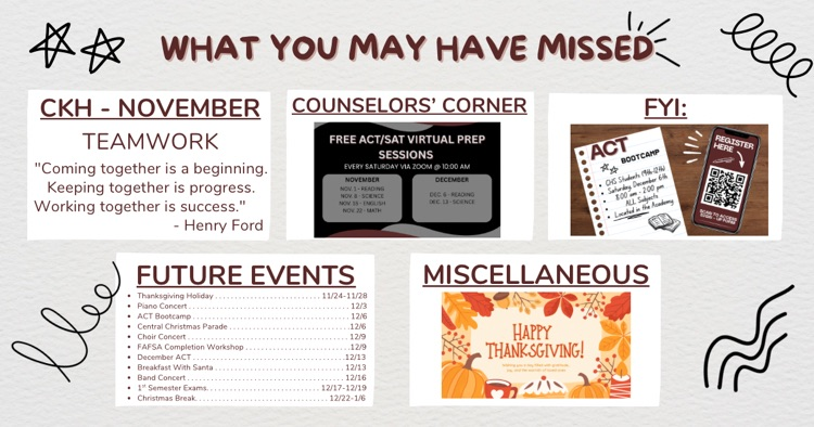 What You May Have Missed . . . 11/24