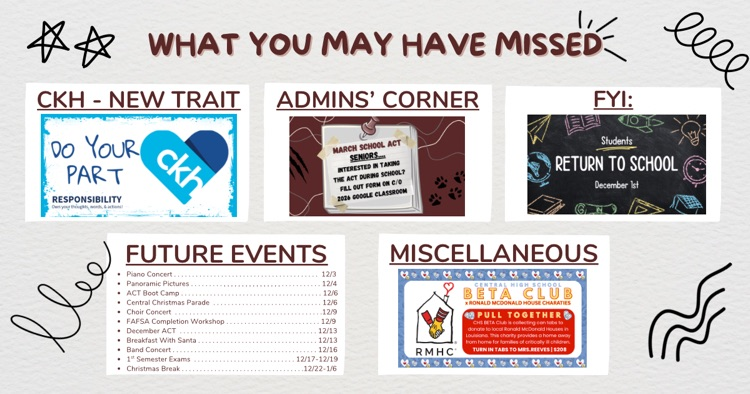 What You May Have Missed . . . 12/1