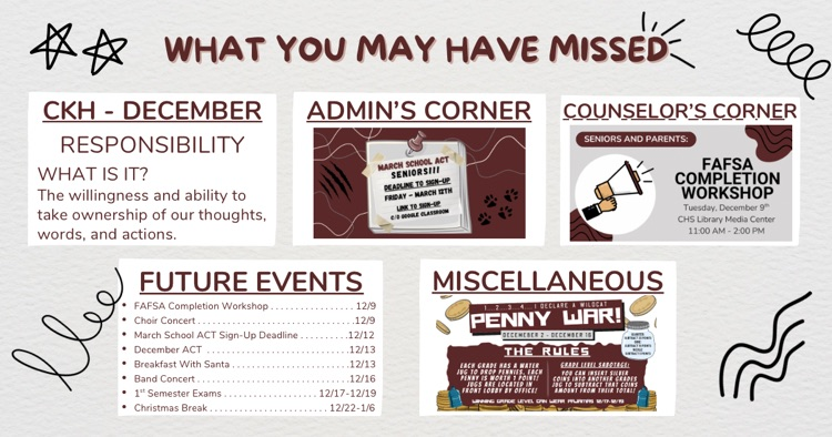 What You May Have Missed . . . 12/8