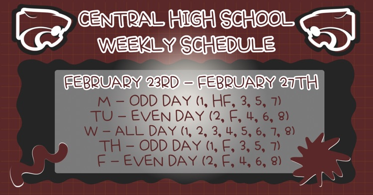 Weekly Schedule . . . 2/23/26
