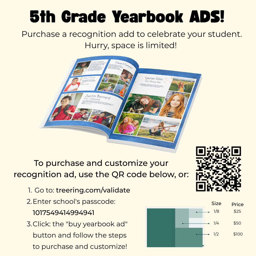 5th grade yearbook ads