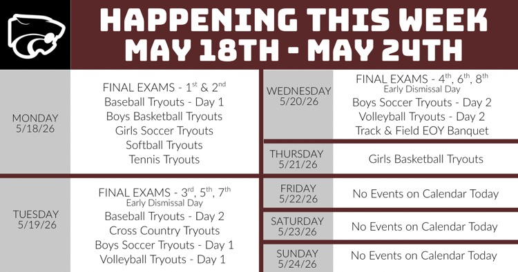 Happening This Week . . . 5/18