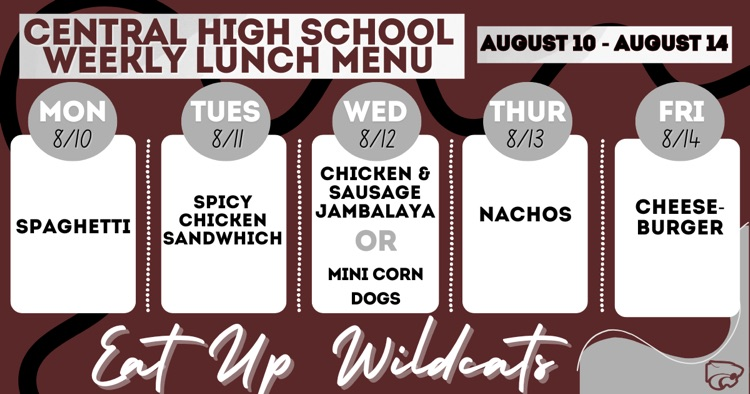 Lunch Menu . . . 8/10
