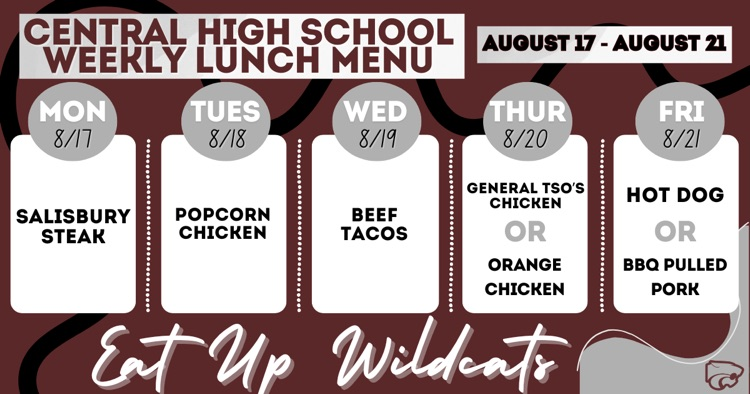 Lunch Menu . . . 8/17