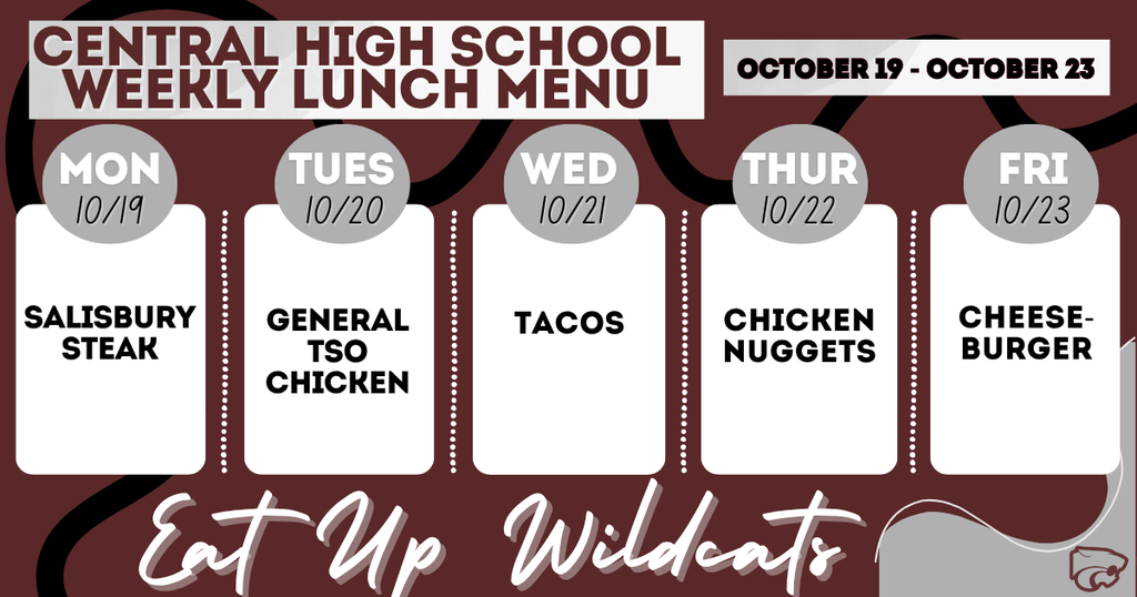Lunch Menu . . . 10/19