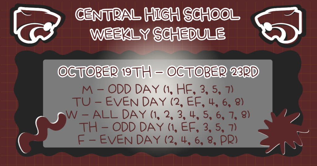 Weekly Schedule 10/19