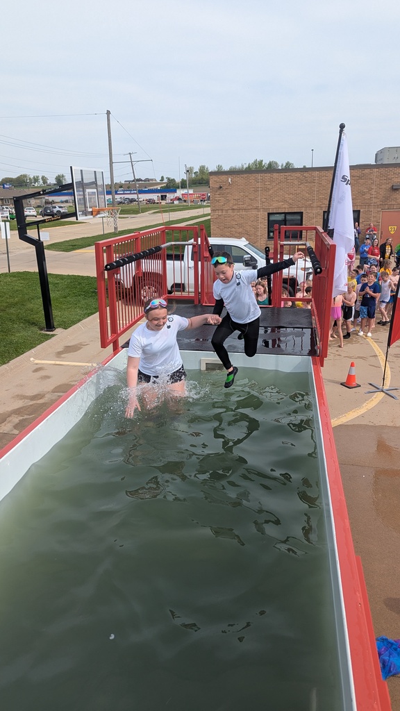 Students taking the plunge at the Cool School Polar Plunge