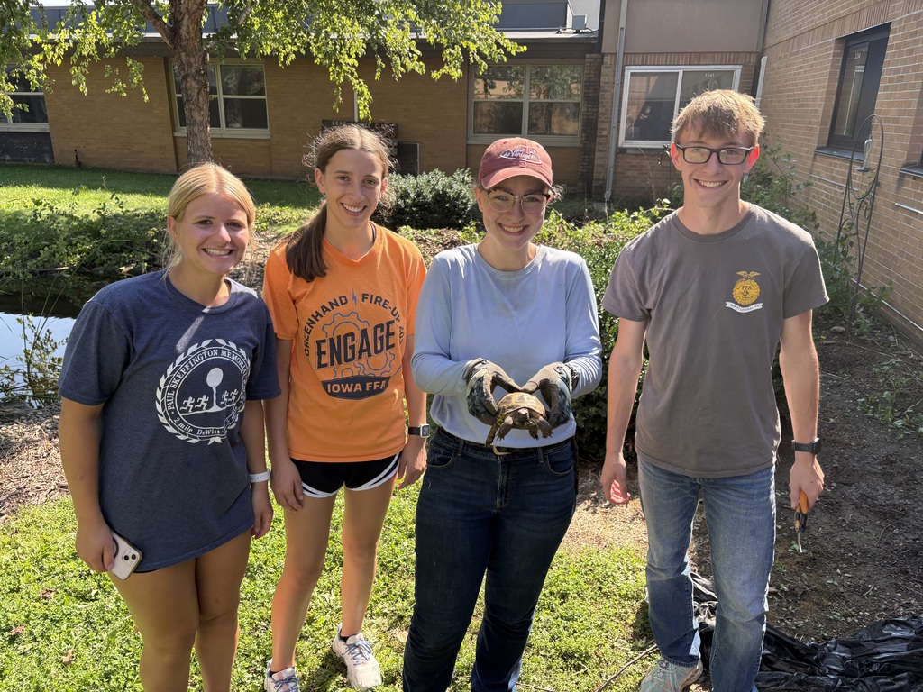 Students found Mr. Waterbury's turtle, Shelly, while cleaning up the CDHS Science Garden