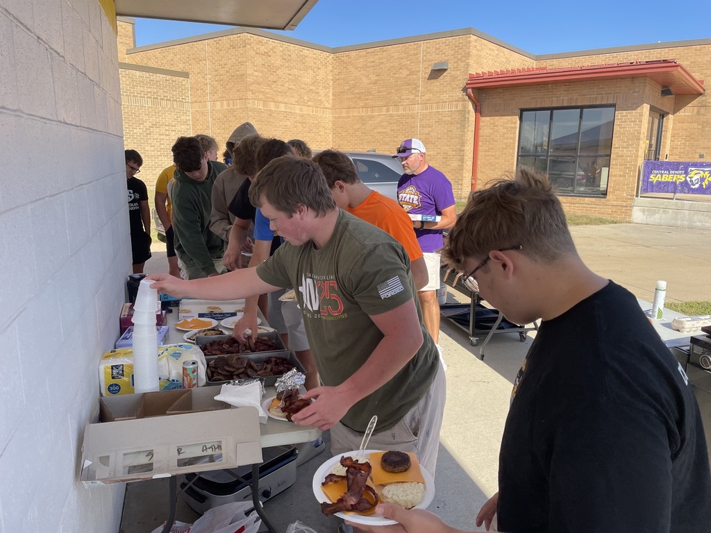 Saber football team breakfast