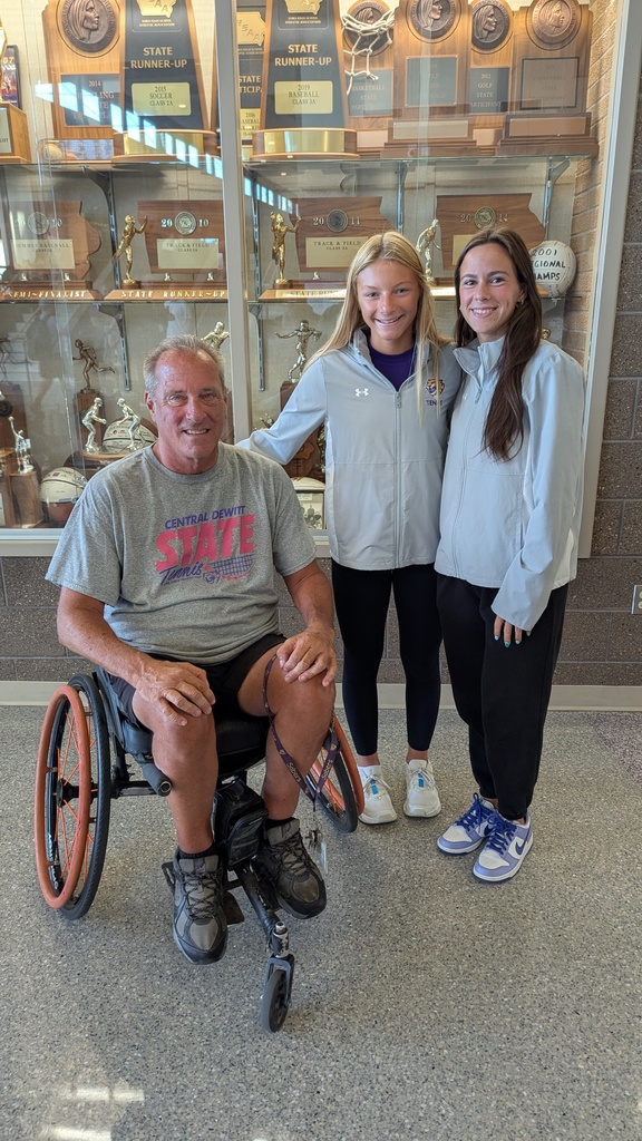 Coach Dave Moore, Greenley Grell and Clara LeConte