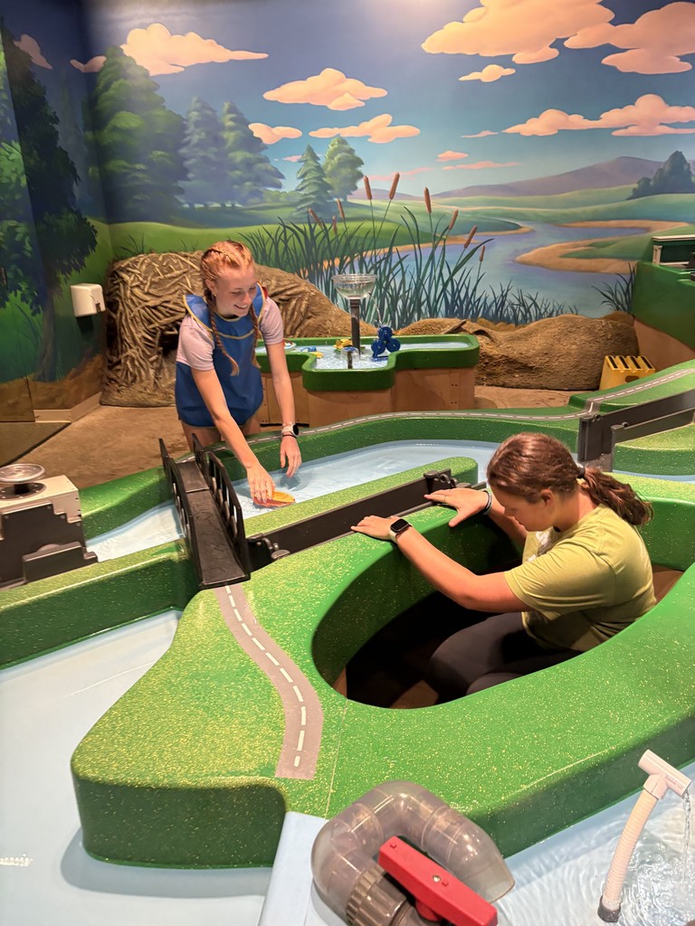 Early Childhood Curriculum students exploring creative learning environments at the Family Museum in Bettendorf