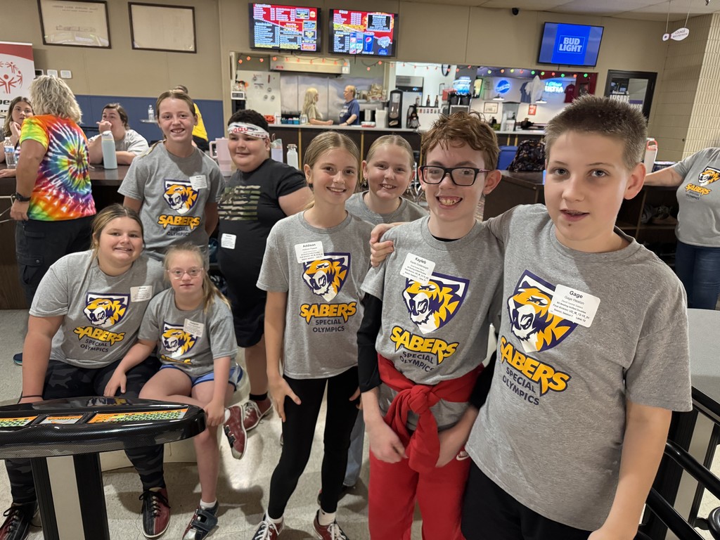 Central DeWitt Unified Special Olympics Team at bowling competition
