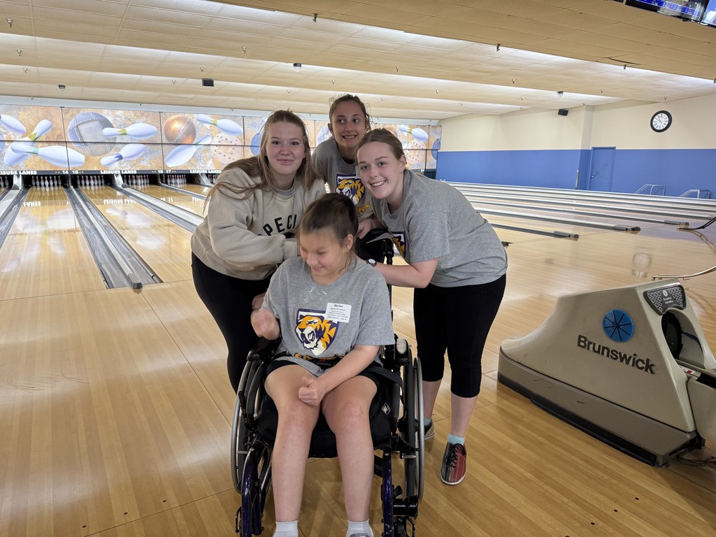 Central DeWitt Unified Special Olympics Team at bowling competition