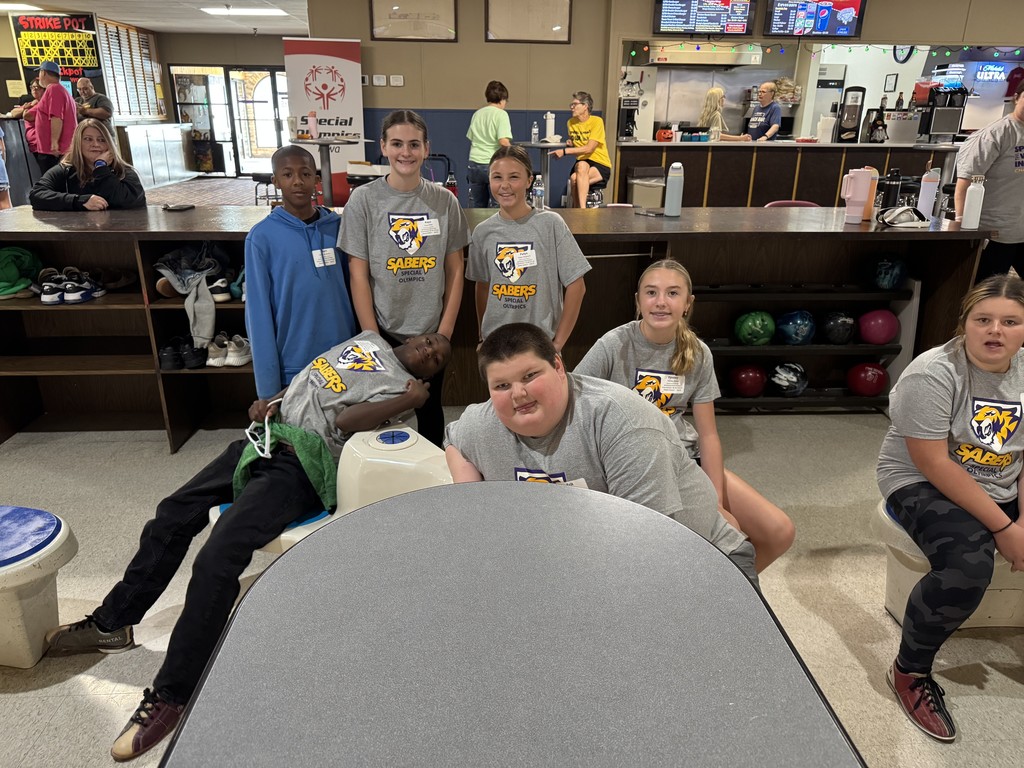 Central DeWitt Unified Special Olympics Team at bowling competition