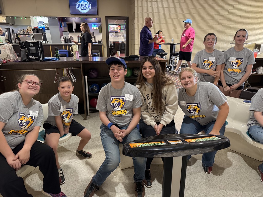 Central DeWitt Unified Special Olympics Team at bowling competition